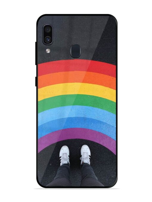 Legs Rainbow Glossy Metal TPU Phone Cover for Samsung Galaxy A30