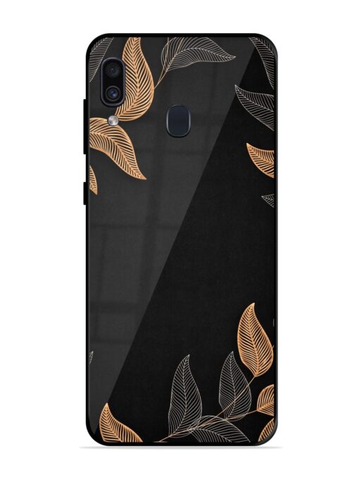 Foliage Art Glossy Metal Phone Cover for Samsung Galaxy A30