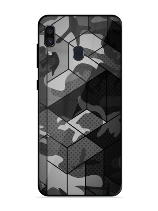 Hexagonal Pattern Glossy Metal Phone Cover for Samsung Galaxy A30