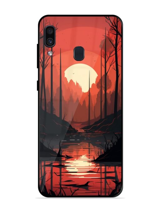 Natural Landscape Glossy Metal Phone Cover for Samsung Galaxy A30