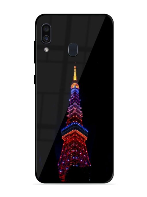 Eiffel Tower Night View Glossy Metal Phone Cover for Samsung Galaxy A30