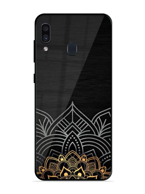 Decorative Golden Pattern Glossy Metal Phone Cover for Samsung Galaxy A30