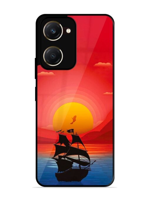 Sunset Sail Glossy Metal Phone Cover for Vivo T3 Lite (5G)