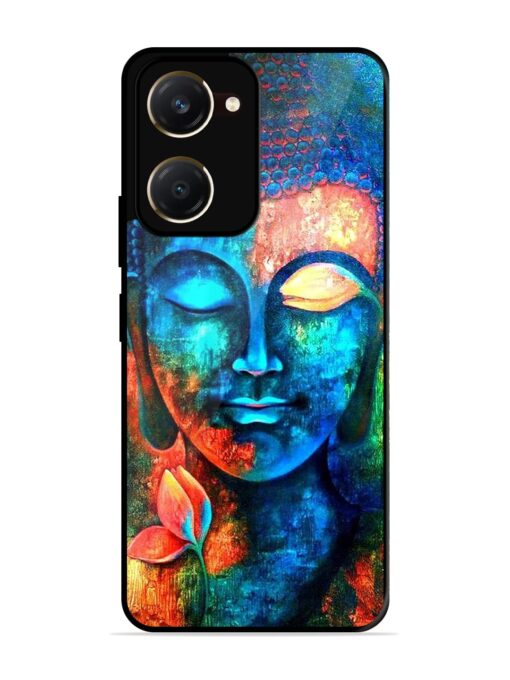 Buddha Painting Glossy Metal Phone Cover for Vivo T3 Lite (5G)