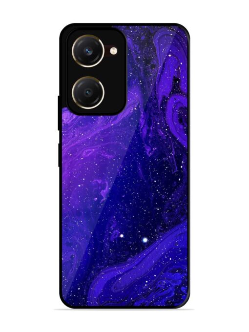 Galaxy Acrylic Abstract Art Glossy Metal Phone Cover for Vivo T3 Lite (5G)