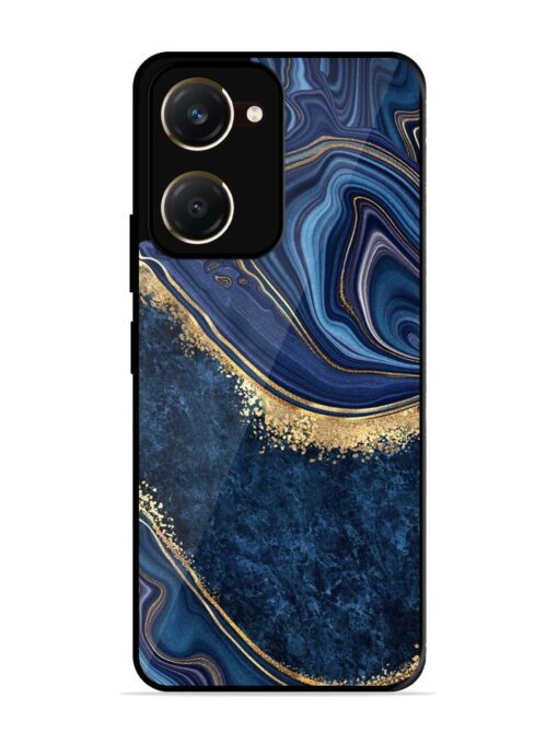 Abstract Background Blue Glossy Metal TPU Phone Cover for Vivo T3 Lite (5G)