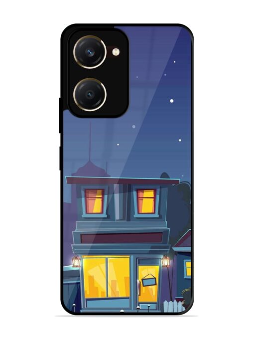 Vector Night House Glossy Metal Phone Cover for Vivo T3 Lite (5G)