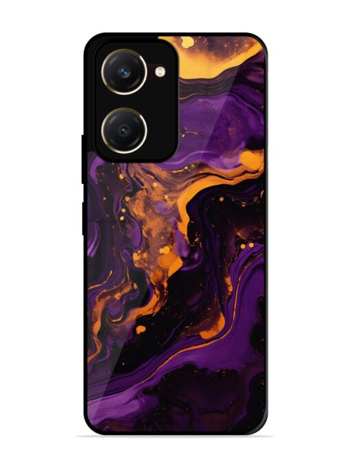 Painting Of A Purple Glossy Metal Phone Cover for Vivo T3 Lite (5G)