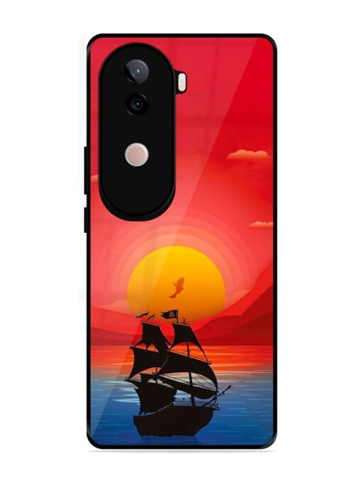 Sunset Sail Glossy Metal Phone Cover for Vivo V40E (5G)