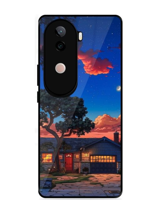 Serene Suburban Twilight Glossy Metal Phone Cover for Vivo V40E (5G)