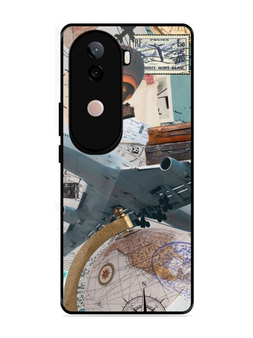 Adventure Awaits Glossy Metal Phone Cover for Vivo V40E (5G)