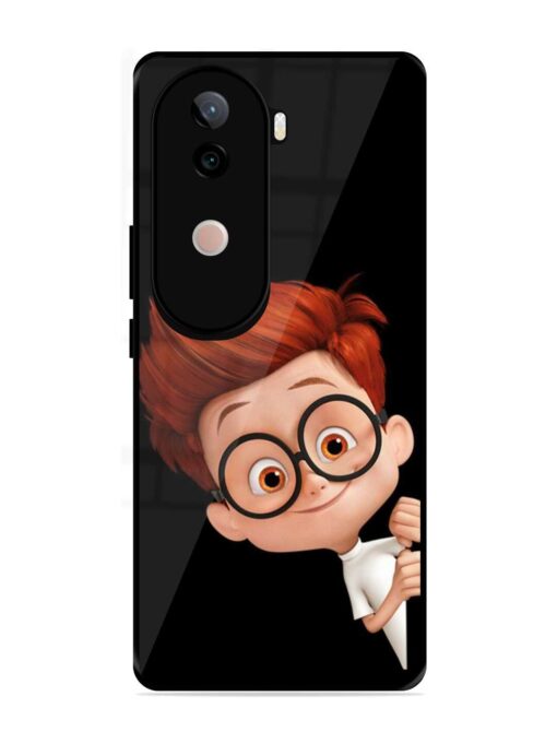 Smart Boy Cartoon Glossy Metal Phone Cover for Vivo V40E (5G)