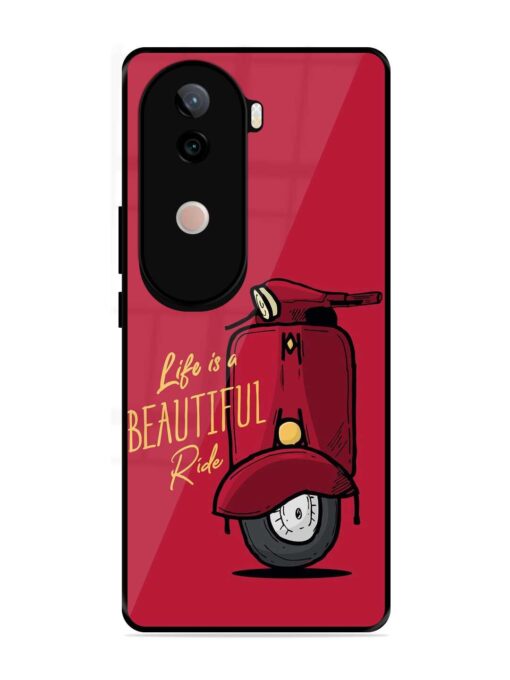 Life Is Beautiful Rides Glossy Metal Phone Cover for Vivo V40E (5G)