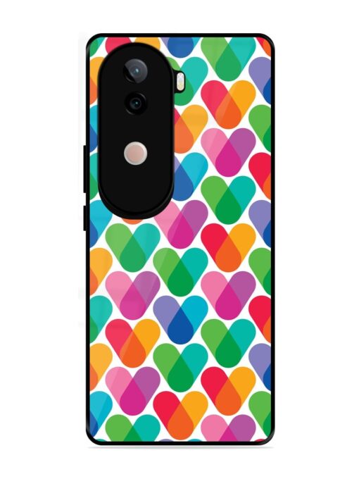 Overlapping Colors Colorful Glossy Metal TPU Phone Cover for Vivo V40E (5G)