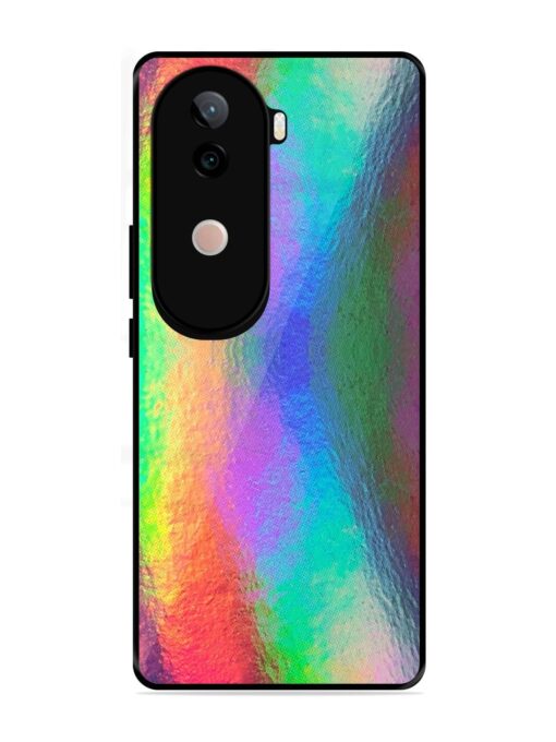 Colorful Holographic Background Glossy Metal TPU Phone Cover for Vivo V40E (5G)