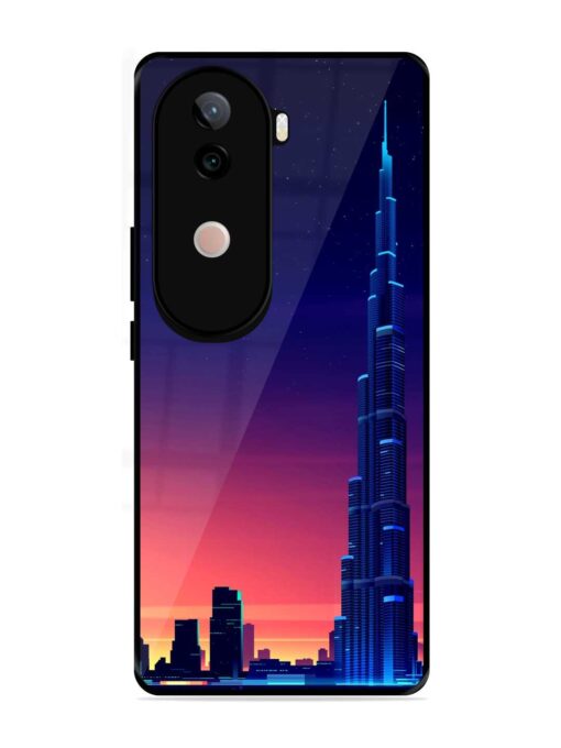 Burj Khalifa Abstract Glossy Metal Phone Cover for Vivo V40E (5G)