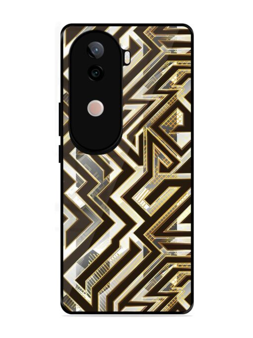 Technology Geometric Seamless Glossy Metal Phone Cover for Vivo V40E (5G)