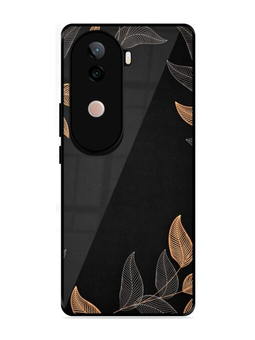 Foliage Art Glossy Metal Phone Cover for Vivo V40E (5G)