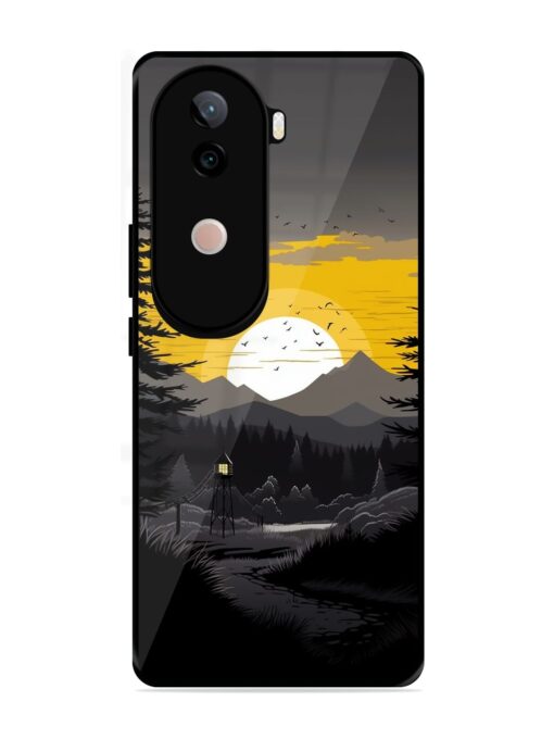 Sunset Vector Glossy Metal Phone Cover for Vivo V40E (5G)