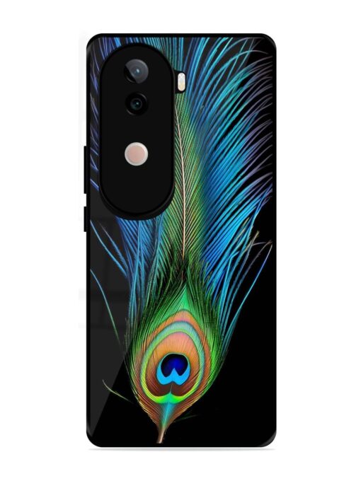 Peacock Feather Glossy Metal TPU Phone Cover for Vivo V40E (5G)