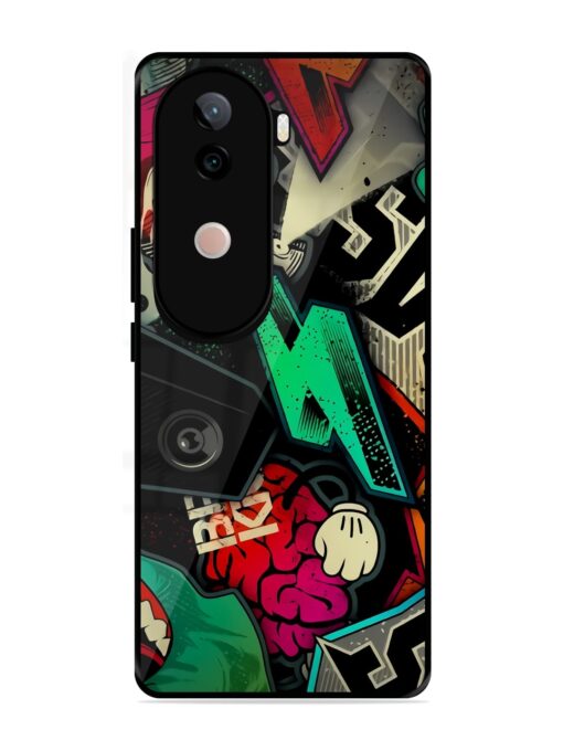 Graffiti Art Glossy Metal Phone Cover for Vivo V40E (5G)