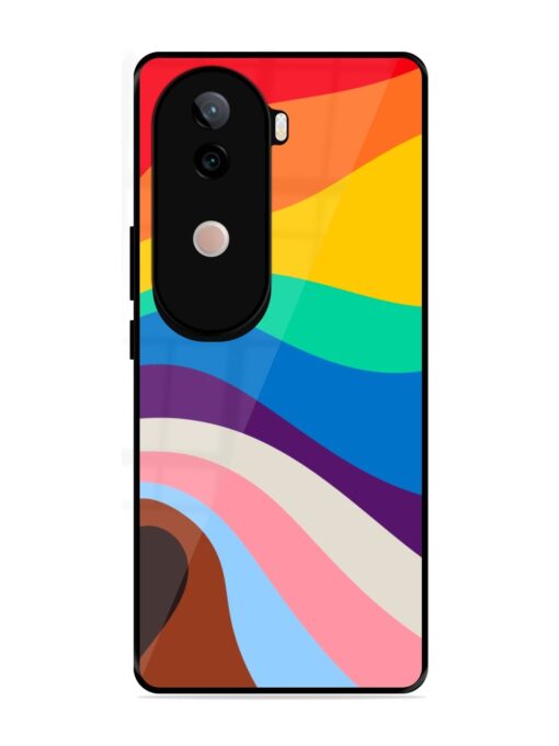 Minimal Pride Art Glossy Metal Phone Cover for Vivo V40E (5G)