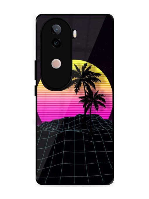 Coconut Vector Glossy Metal Phone Cover for Vivo V40E (5G)