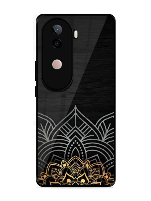 Decorative Golden Pattern Glossy Metal Phone Cover for Vivo V40E (5G)