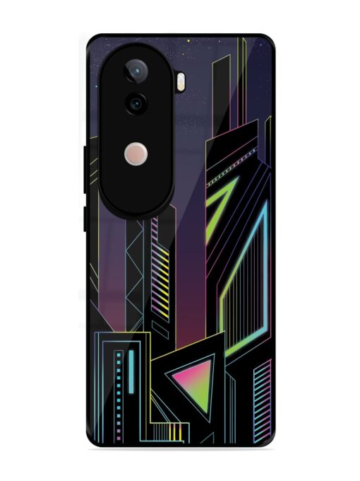 Neon Dreamscape Glossy Metal Phone Cover for Vivo V40E (5G)