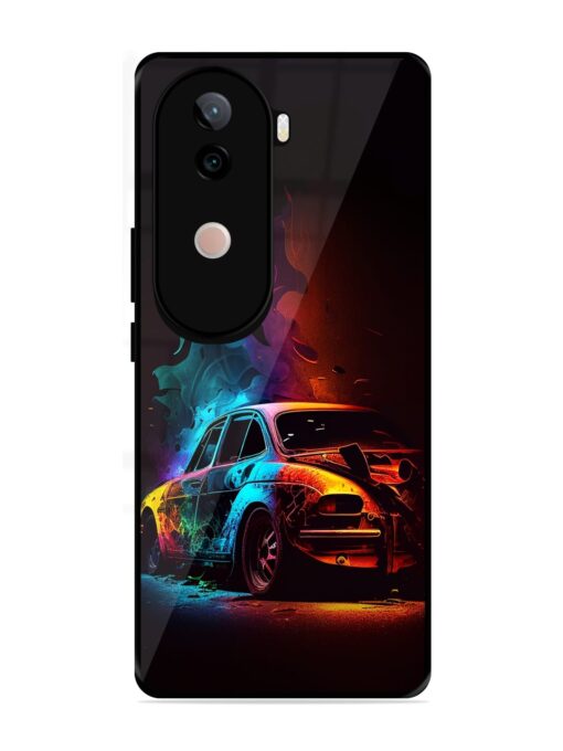 High Classic Car Art Glossy Metal Phone Cover for Vivo V40E (5G)