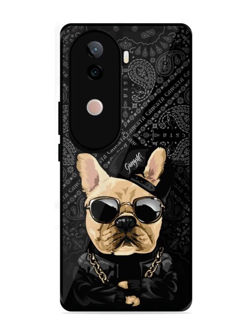 Gangsta Cool Sunmetales Dog Glossy Metal Phone Cover for Vivo V40E (5G)