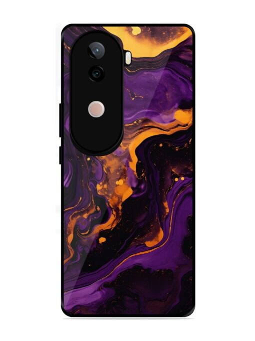 Painting Of A Purple Glossy Metal Phone Cover for Vivo V40E (5G)