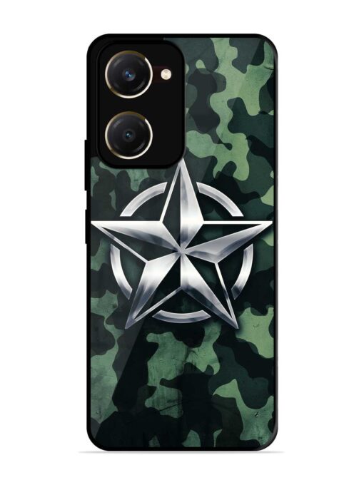 Indian Army Star Design Glossy Metal Phone Cover for Vivo Y18T