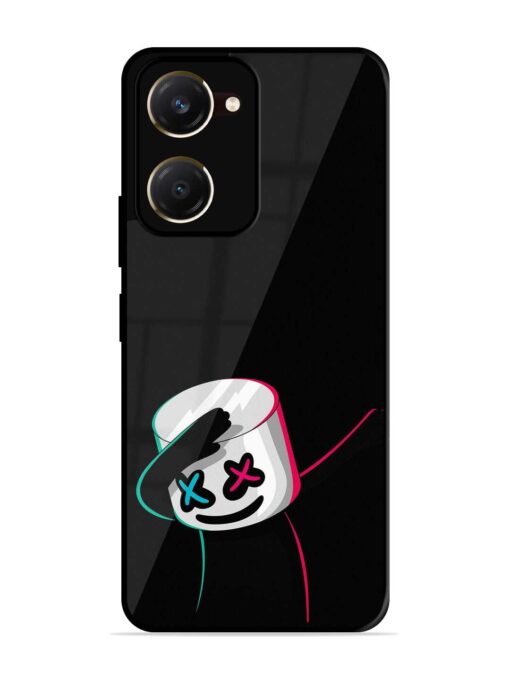 Black Marshmallow Glossy Metal Phone Cover for Vivo Y18T