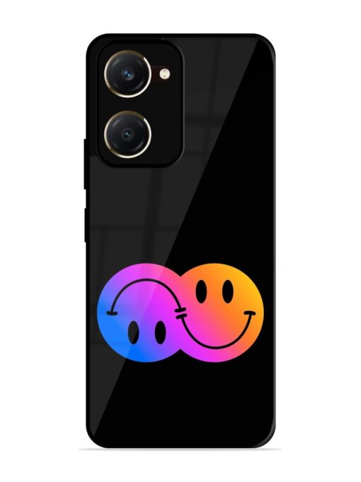 Gradient Smile Art Glossy Metal TPU Phone Cover for Vivo Y18T