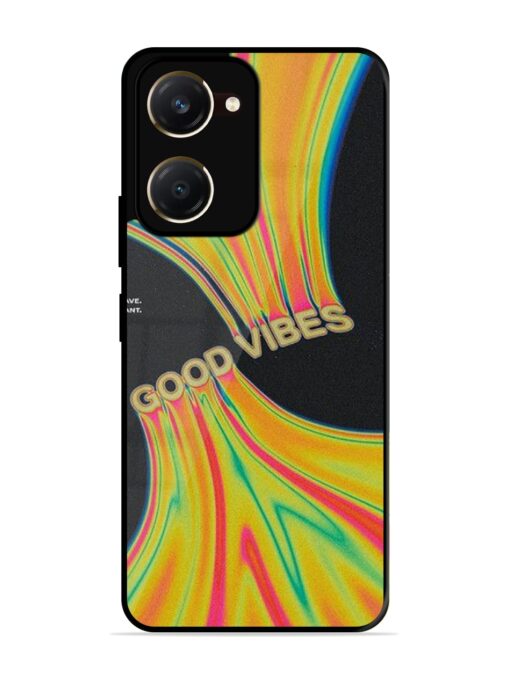 Good Vibes Glossy Metal Phone Cover for Vivo Y18T