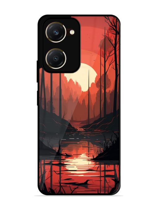 Natural Landscape Glossy Metal Phone Cover for Vivo Y18T