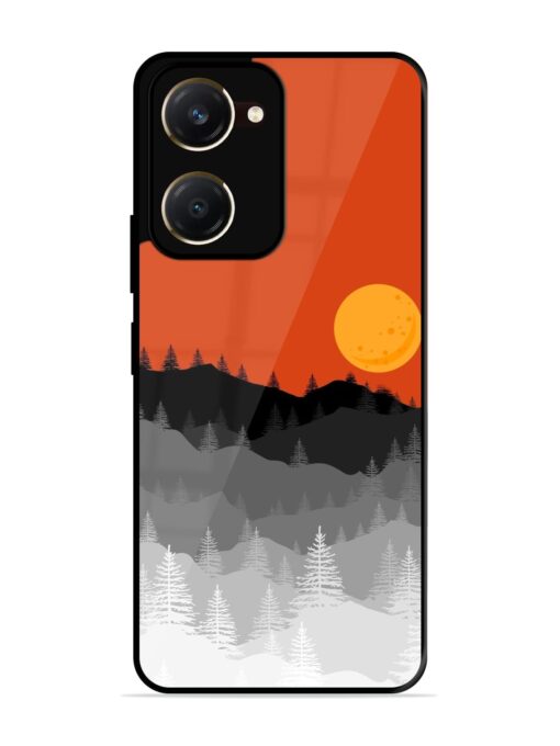 Mountain Lofi Sun Glossy Metal Phone Cover for Vivo Y18T