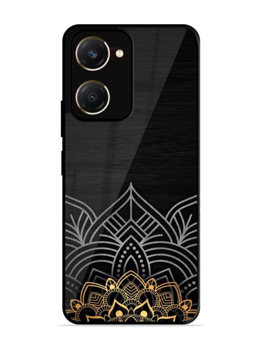 Decorative Golden Pattern Glossy Metal Phone Cover for Vivo Y18T