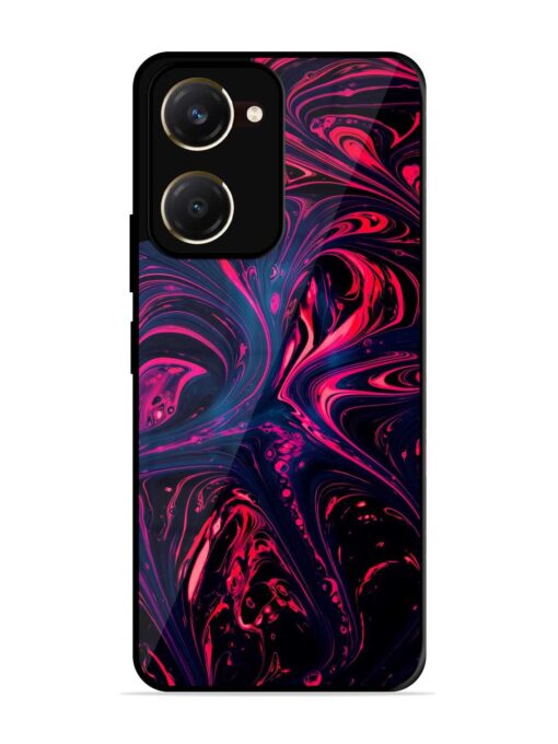 Abstract Background Glossy Metal Phone Cover for Vivo Y28S (5G)