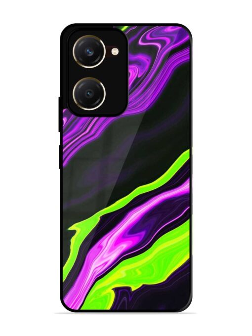 Bright Fluid Violet Glossy Metal Phone Cover for Vivo Y28S (5G)