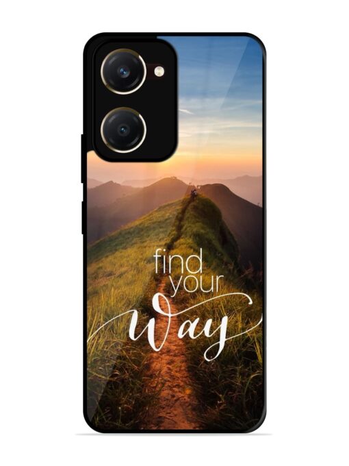 Find Your Way Glossy Metal Phone Cover for Vivo Y28S (5G)