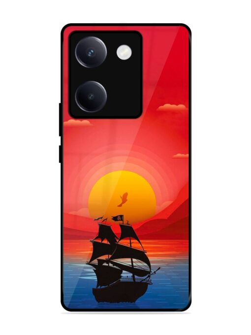 Sunset Sail Glossy Metal Phone Cover for Vivo Y300 Plus (5G)