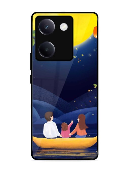 Happy Family And Beautiful View Glossy Metal Phone Cover for Vivo Y300 Plus (5G)