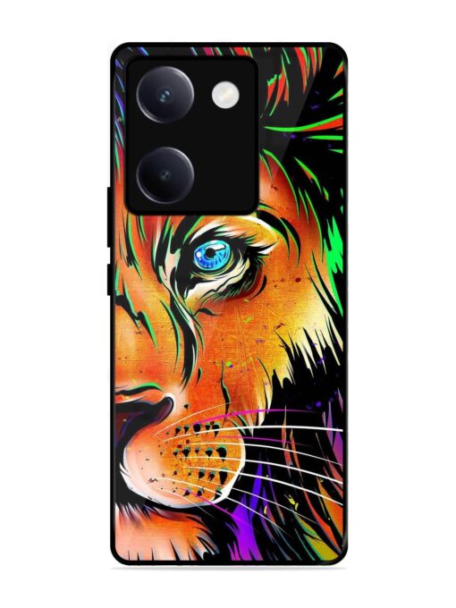 Colorful Lion Design Glossy Metal TPU Phone Cover for Vivo Y300 Plus (5G)