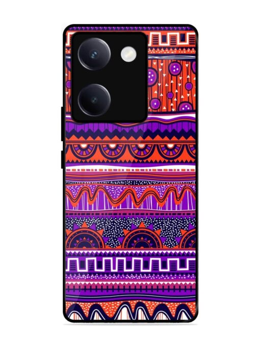 Ethnic Seamless Pattern Glossy Metal TPU Phone Cover for Vivo Y300 Plus (5G)