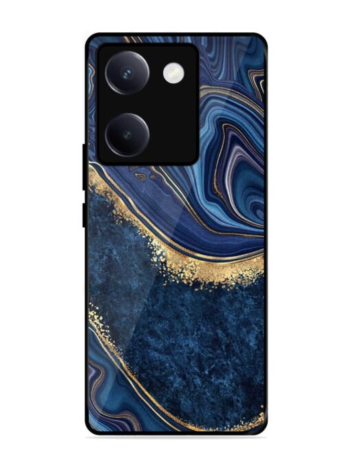 Abstract Background Blue Glossy Metal TPU Phone Cover for Vivo Y300 Plus (5G)