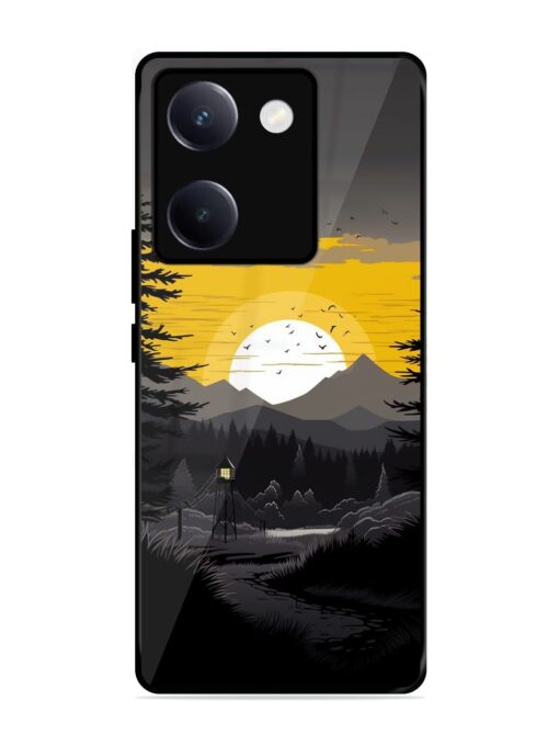 Sunset Vector Glossy Metal Phone Cover for Vivo Y300 Plus (5G)