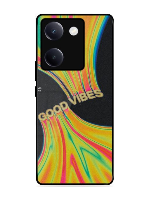 Good Vibes Glossy Metal Phone Cover for Vivo Y300 Plus (5G)