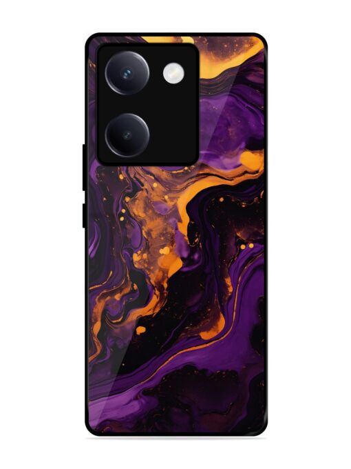 Painting Of A Purple Glossy Metal Phone Cover for Vivo Y300 Plus (5G)